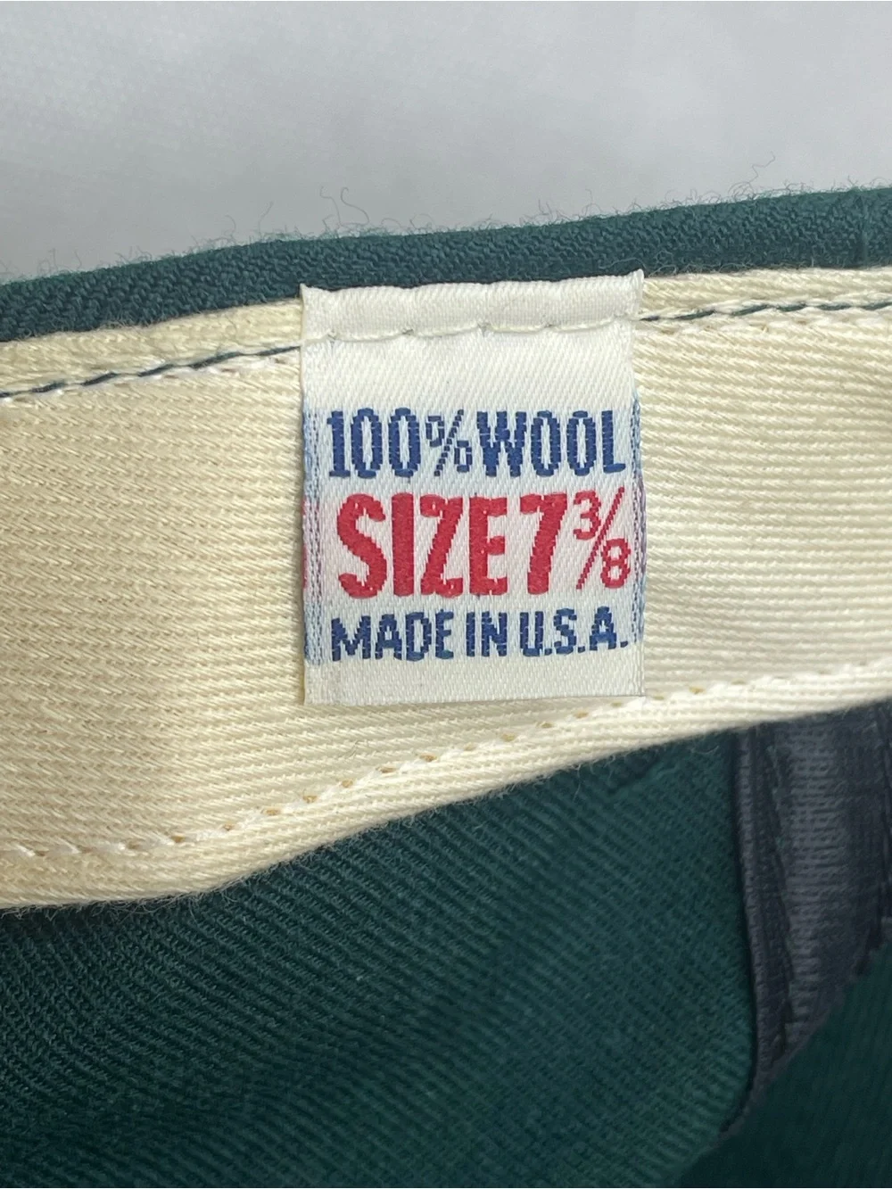 VTG USA New Era 59Fifty Oakland A's Wool Baseball Hat Sz 7⅜ Auth. On-Field Cap